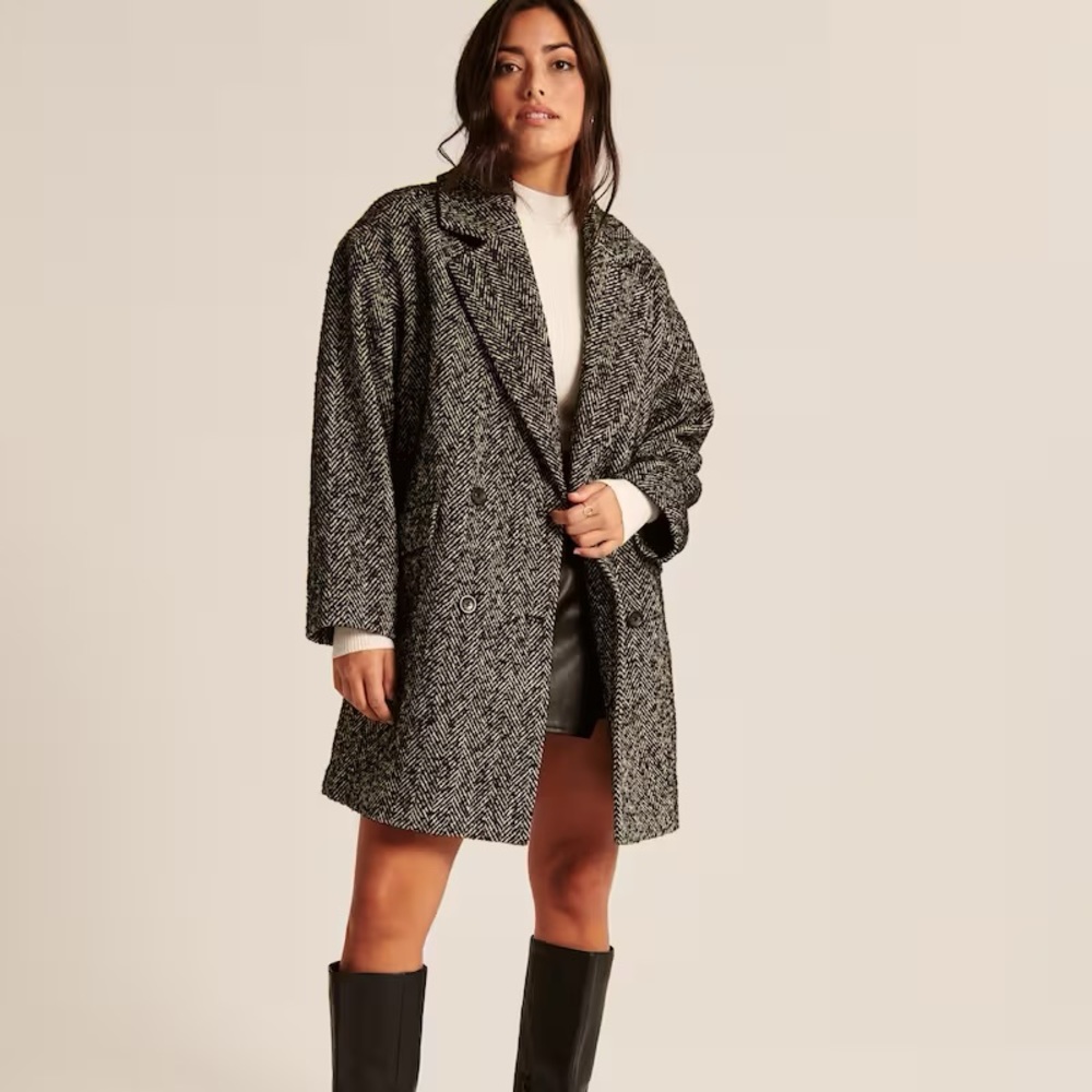 Abercrombie and Fitch herringbone coat